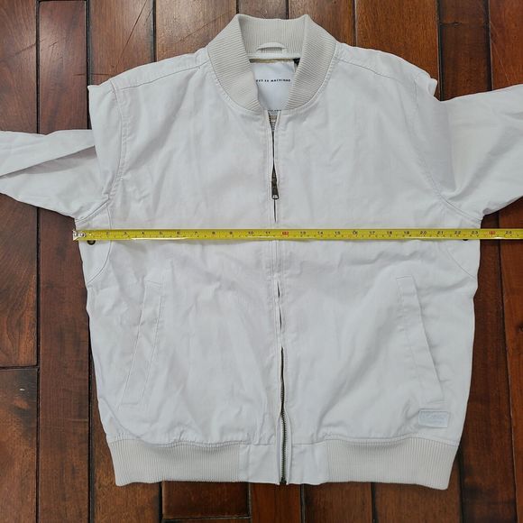 Vintage DEUS EX MACHINA Motorcycles Spell Out Garth Bomber Track Jacket White XL - Picture 8 of 12